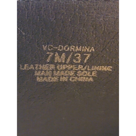 Vince Camuto Black Leather Platform Slide Wedge Wood Heel Sandals, Sz 7 Dormina - Picture 7 of 15